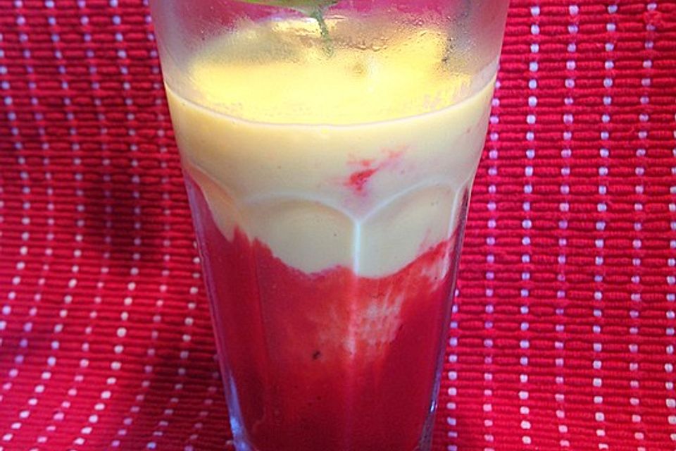 Sommersmoothie zweifarbig