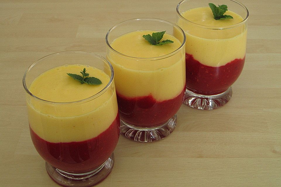 Sommersmoothie zweifarbig