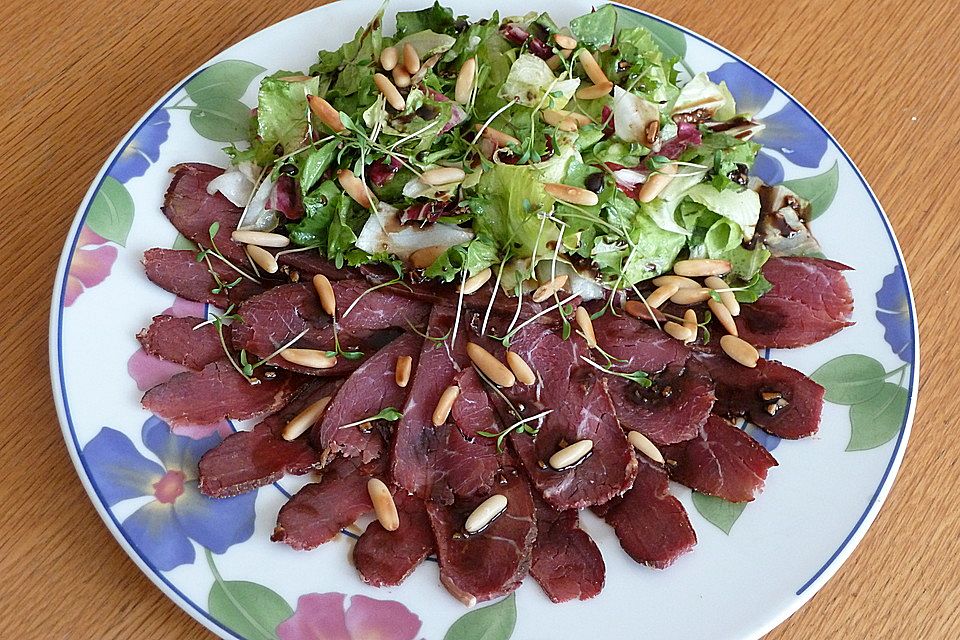 Carpaccio vom Rinderschinken