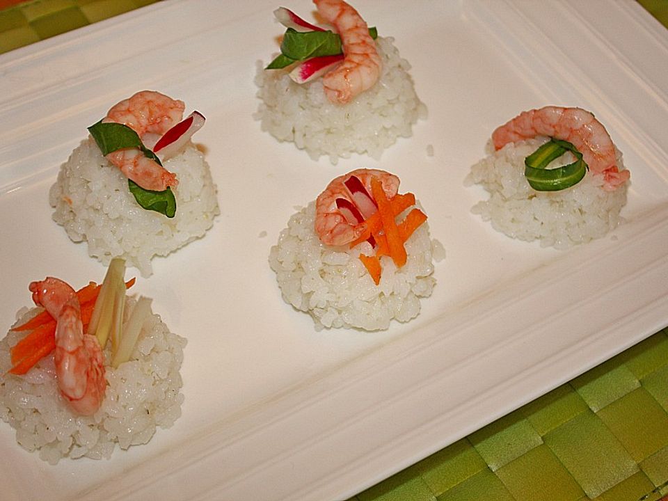 Nigiri - Sushi mit Garnelen von judith| Chefkoch Nigiri - Sushi mit Garnelen von judith| Chefkoch