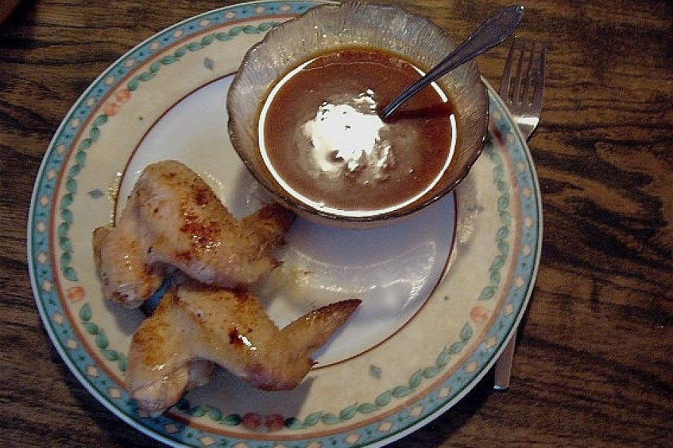 Chicken - Wings in Aprikosen - Sauce