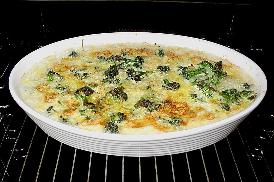 Brokkoli - Lachs - Gratin