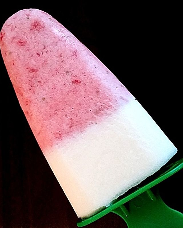 Erdbeer-Banane-Sahne Ice Pop´s