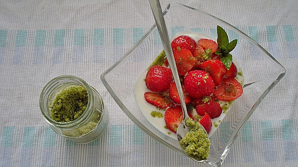 Erdbeeren Mit Minzzucker Von Fischadler Chefkoch 