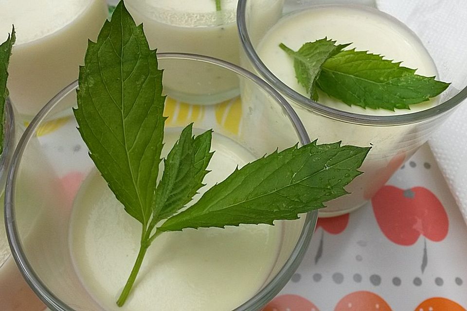 Erfrischende Mojito Panna Cotta