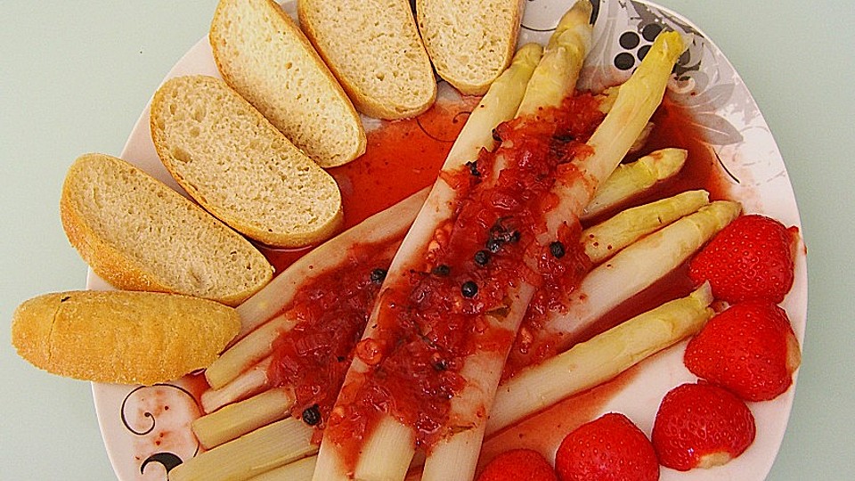 Spargel mit Erdbeersauce Low Fett 30| Chefkoch