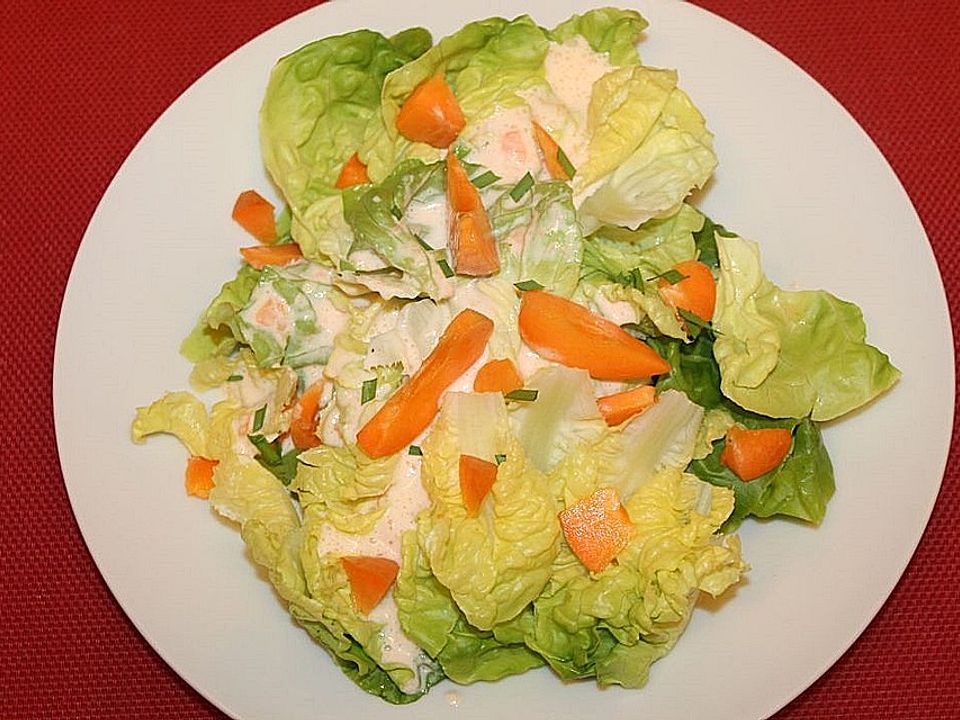 Kopfsalat mit Aprikosen im Dickmilchdressing von patty89| Chefkoch
