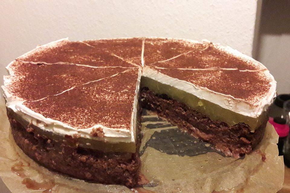 Apfelmus-Sahne-Torte