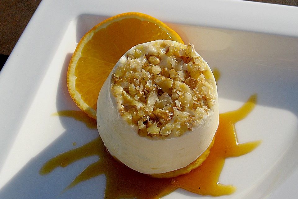 Geeiste Ingwer - Limonen - Mousse mit Orangenkaramell