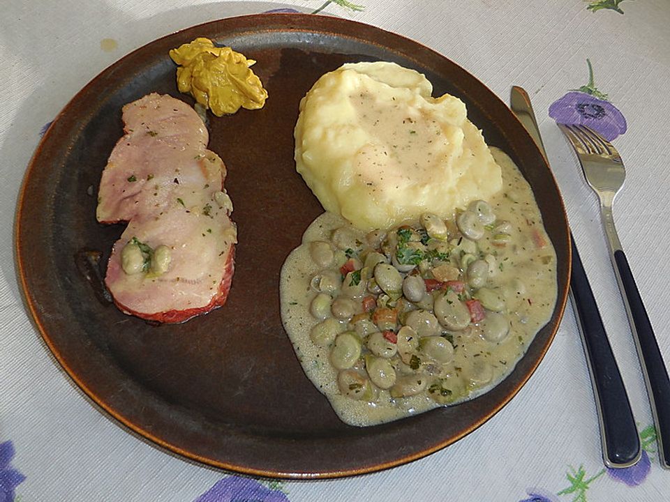 Kasseler mit dicken Bohnen und Püree von Aligator123456789| Chefkoch Kasseler mit dicken Bohnen und Püree von Aligator123456789| Chefkoch