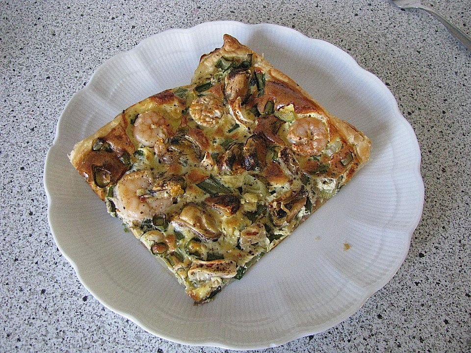 Krabbenquiche mit Lauchzwiebeln von saturnia | Chefkoch