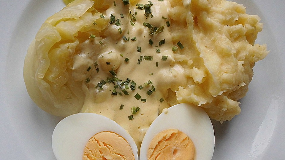 Spitzkohl mit Eiern in feiner Senfsauce von Boritz-image