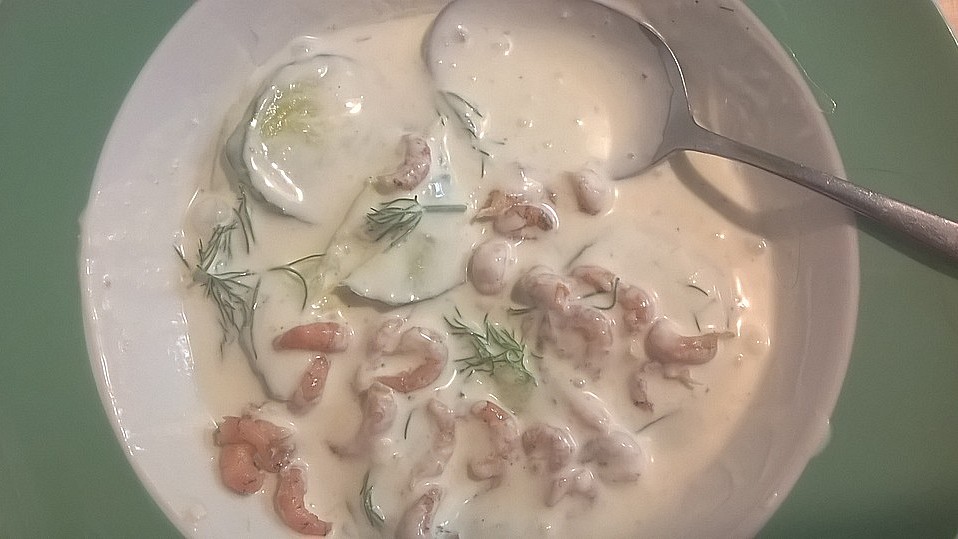 Kalte Gurkensuppe mit Krabben von Schwarzbrot25