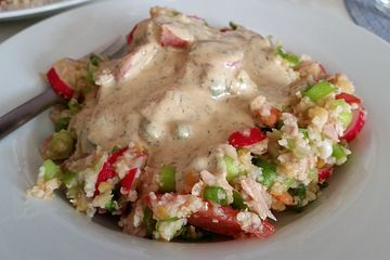 Sommerlicher Linsen Couscous Salat Mit Thunfisch Von Schoko Junky Chefkoch 
