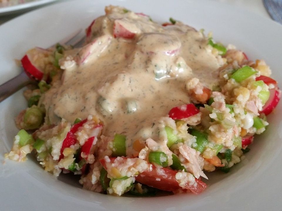 Sommerlicher Linsen-Couscous-Salat mit Thunfisch von Schoko-Junky ...