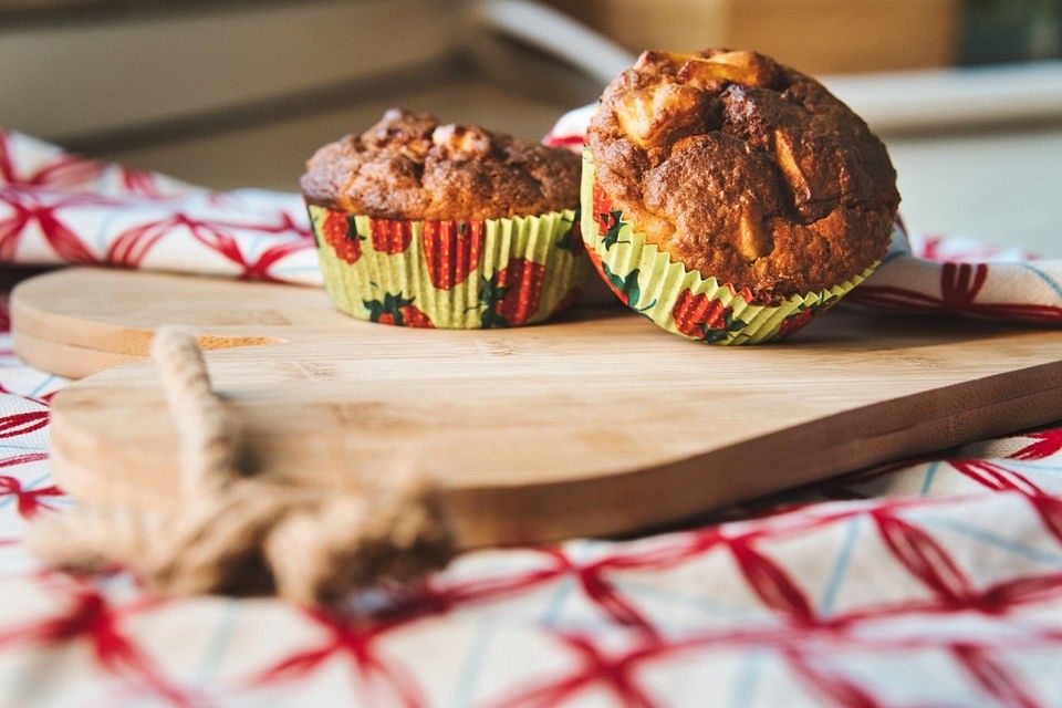 Haferflocken-Apfel-Muffins