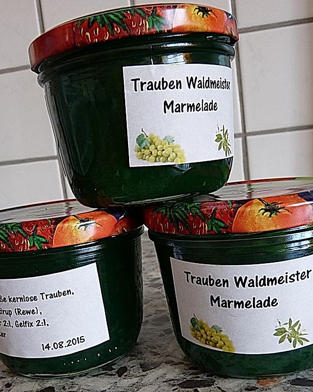Trauben-Waldmeister-Marmelade