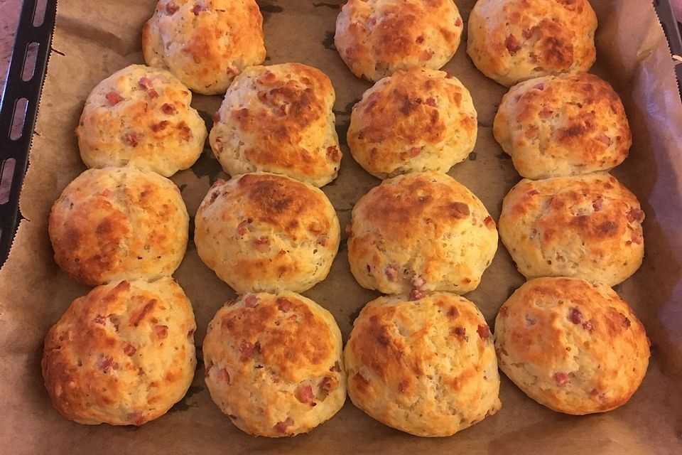 Einfache Käse-Schinken-Brötchen