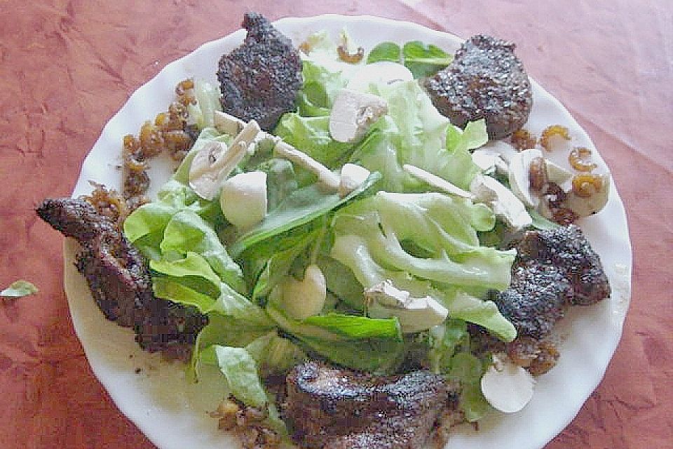 Salat mit Filet und Shrimps