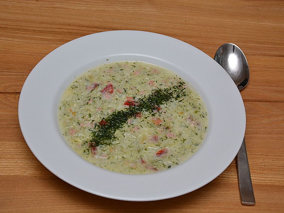 Kalte Buttermilch-Gurken-Suppe von heikoW| Chefkoch