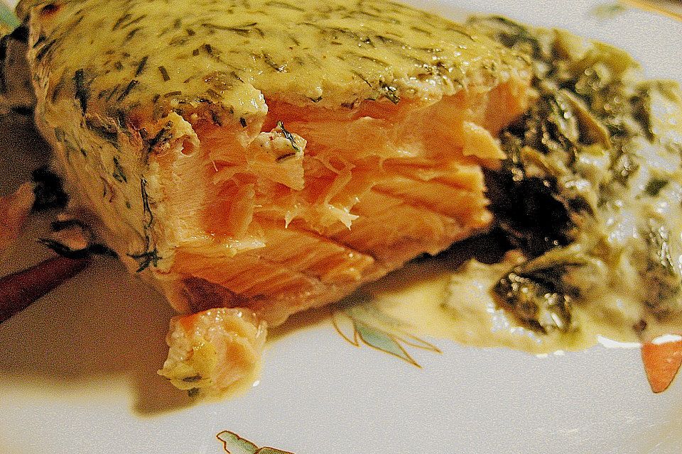 Lachs - Spinat - Auflauf