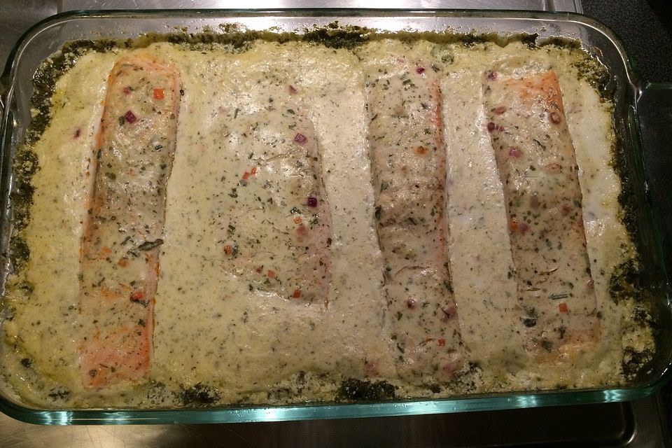 Lachs - Spinat - Auflauf