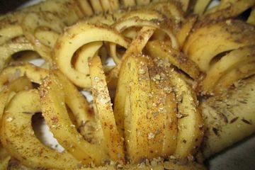 Kartoffeln in Spiralen