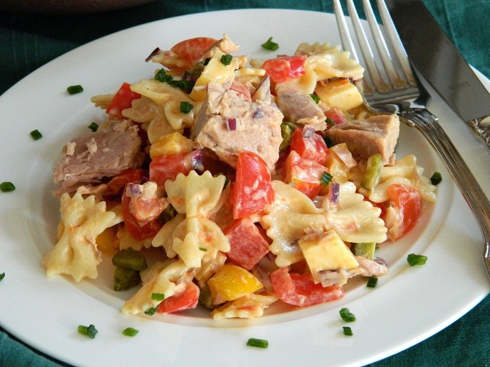Nudelsalat mit Thunfisch ohne Mayo von raksoK| Chefkoch
