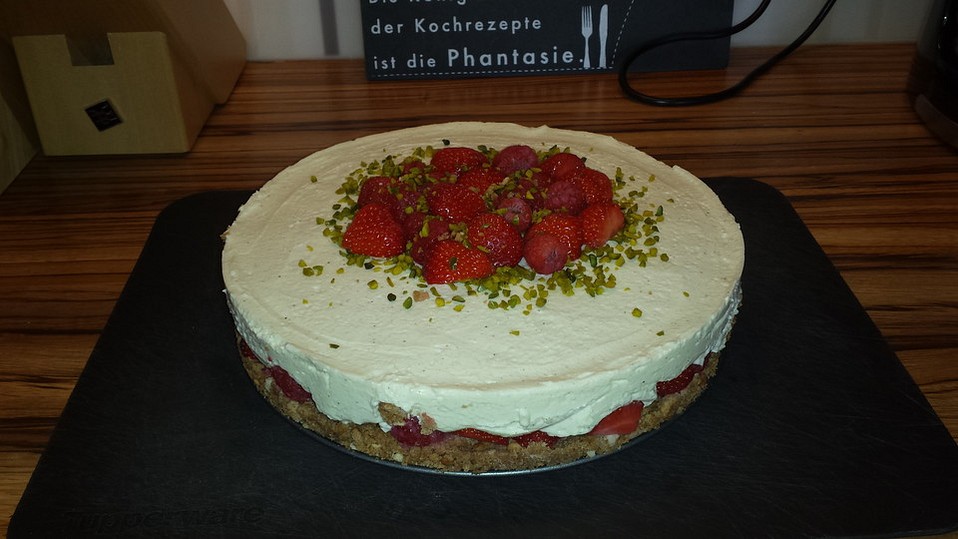 Käsekuchen mit Himbeeren und weißer Schokolade von Chefkoch-Video