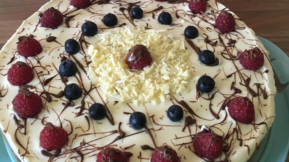 Käsekuchen mit Himbeeren und weißer Schokolade von Chefkoch-Video