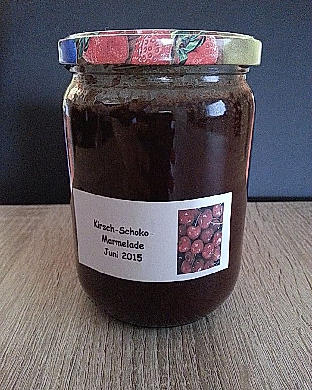 Schoko-Kirsch-Marmelade mit Agar-Agar