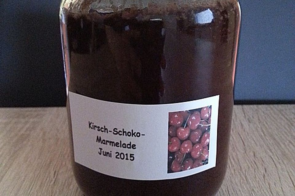 Schoko-Kirsch-Marmelade mit Agar-Agar