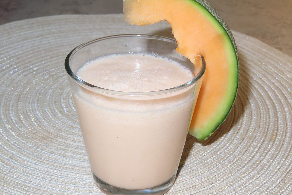 Melonen-Vanilleeis-Smoothie