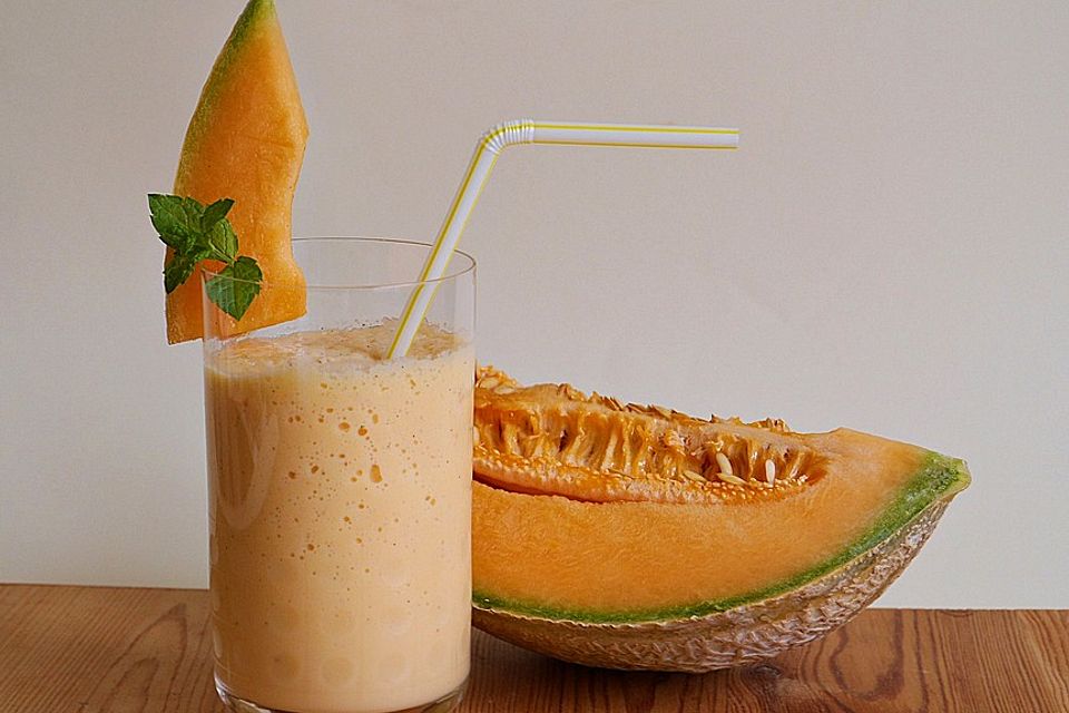 Melonen-Vanilleeis-Smoothie