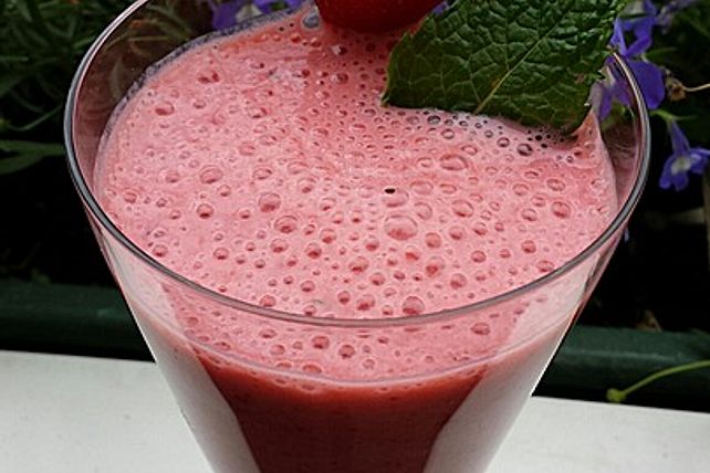 Erdbeer-Minz-Shake von Levin-Superkoch| Chefkoch