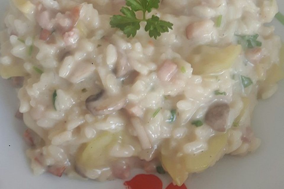 Pilzrisotto mit Zucchini