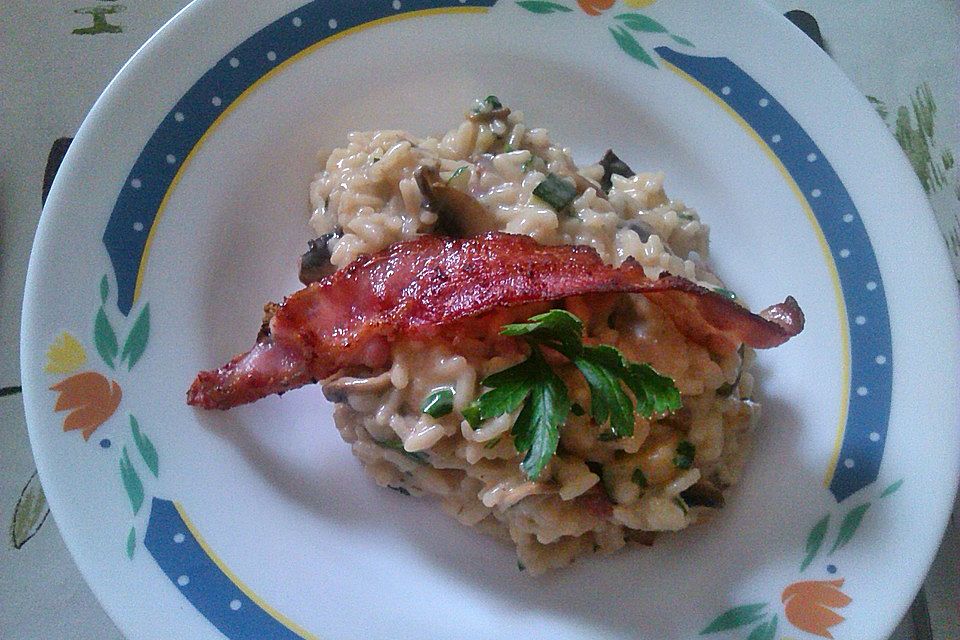 Pilzrisotto mit Zucchini