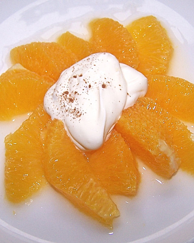 Orangensalat mit Mascarpone