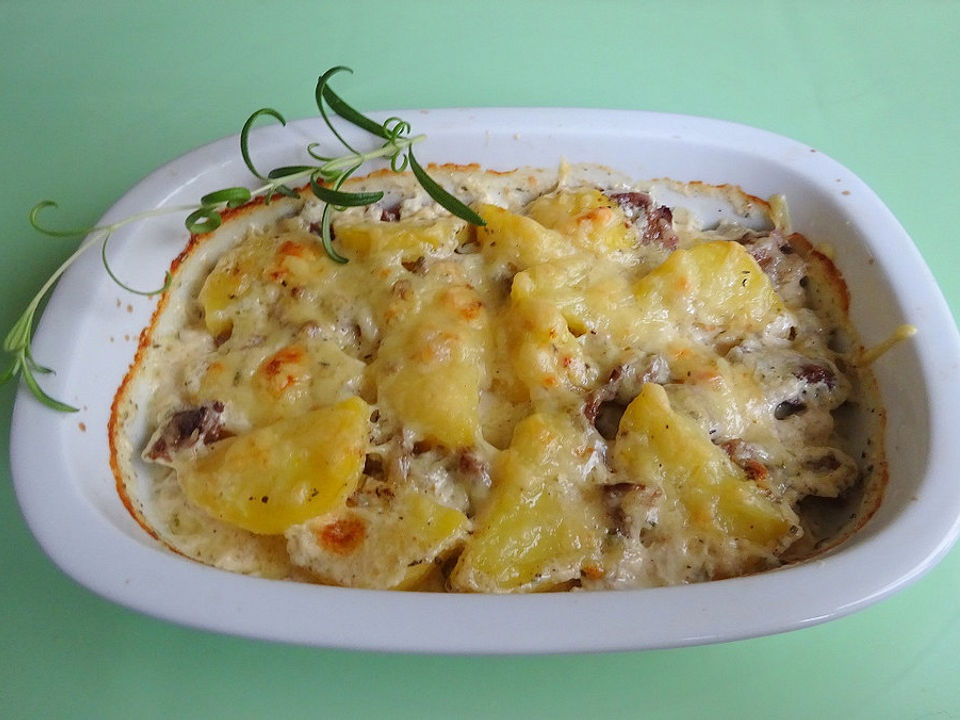 Kartoffel-Pilz-Gratin| Chefkoch