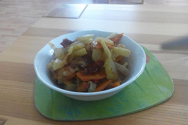 Mediterrane Fenchelpfanne von cosmolila| Chefkoch