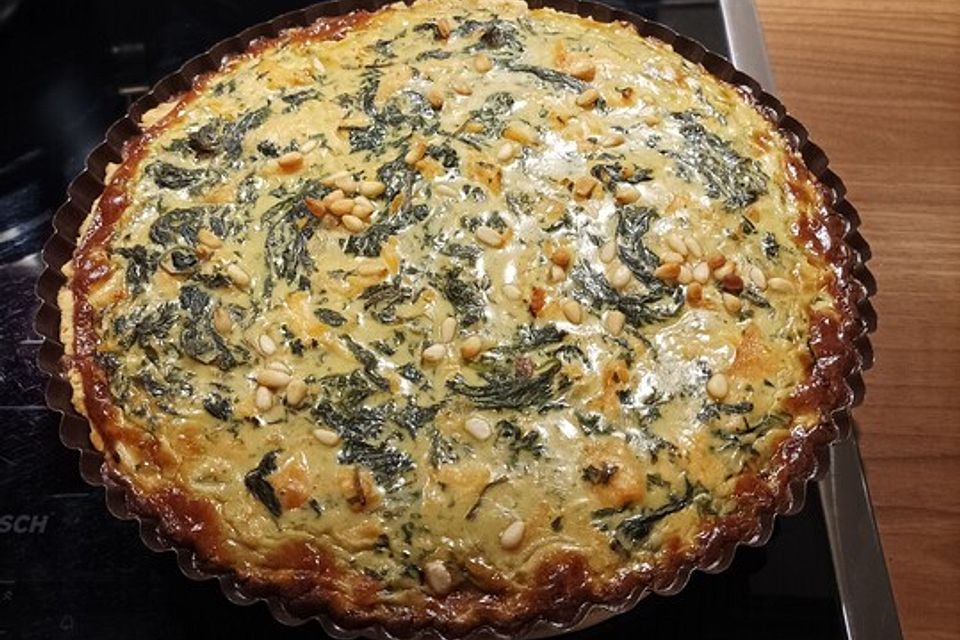 Spinat-Gorgonzola-Quiche