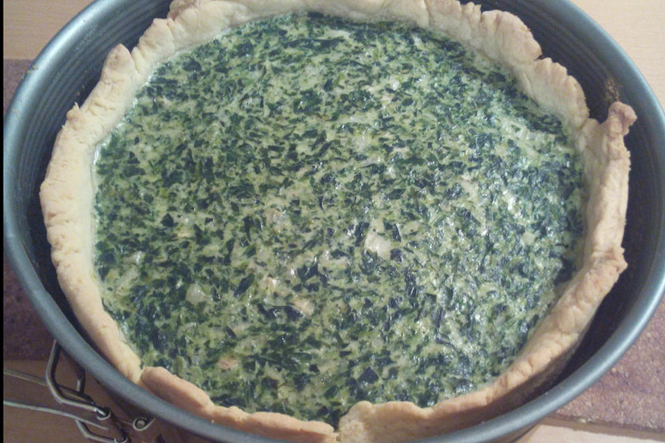 Spinat-Gorgonzola-Quiche