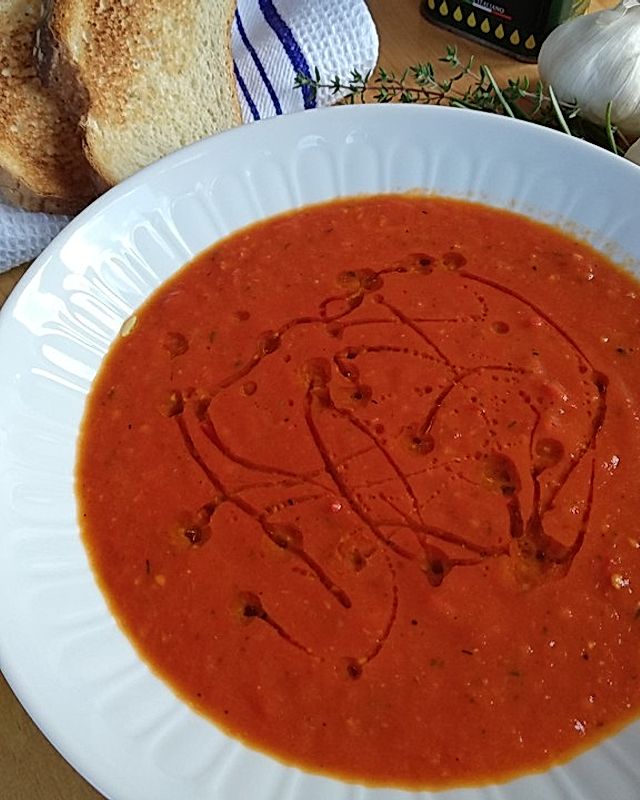 Tomaten-Knoblauchsuppe