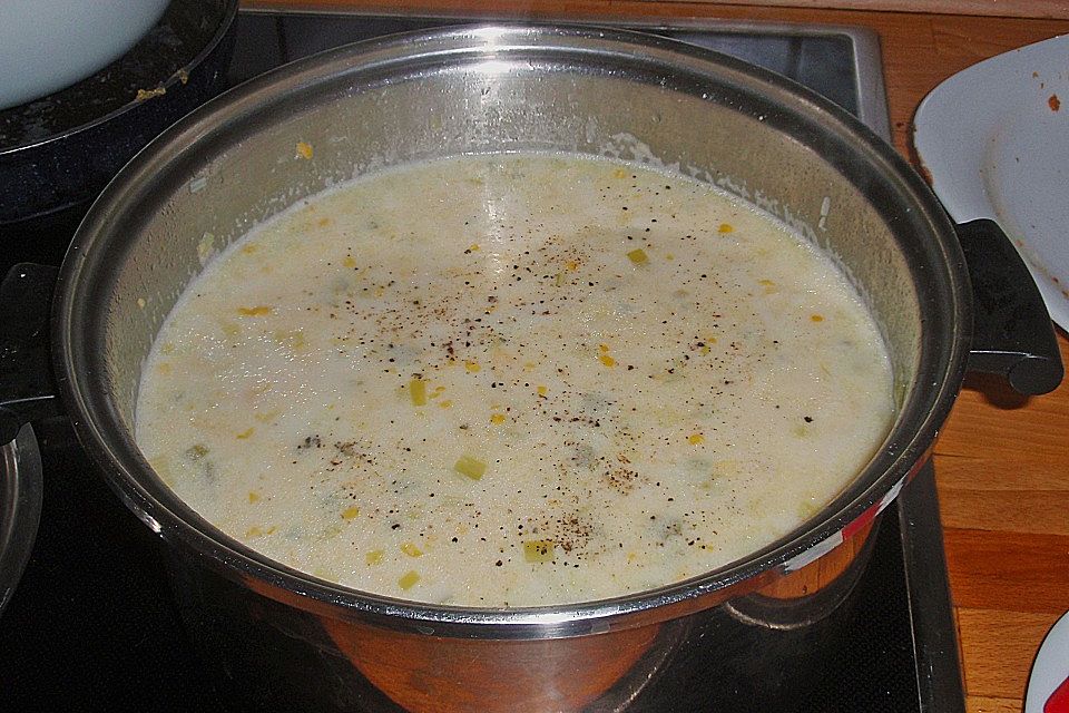 Hühnersuppe mit Mais