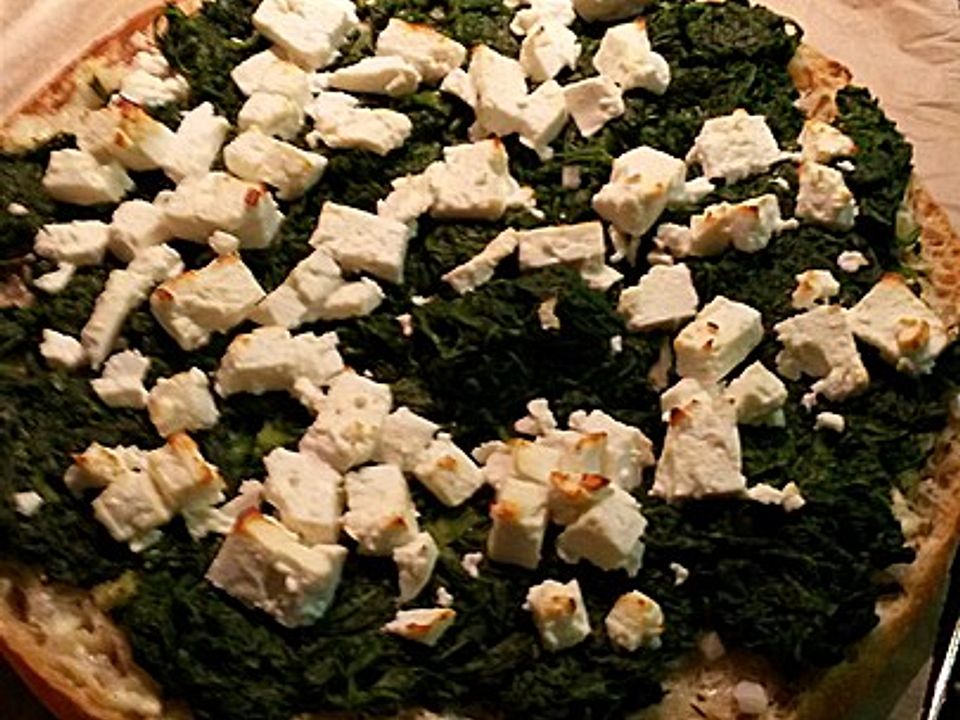 Fladenbrot mit Spinat und Feta überbacken von Anannee| Chefkoch