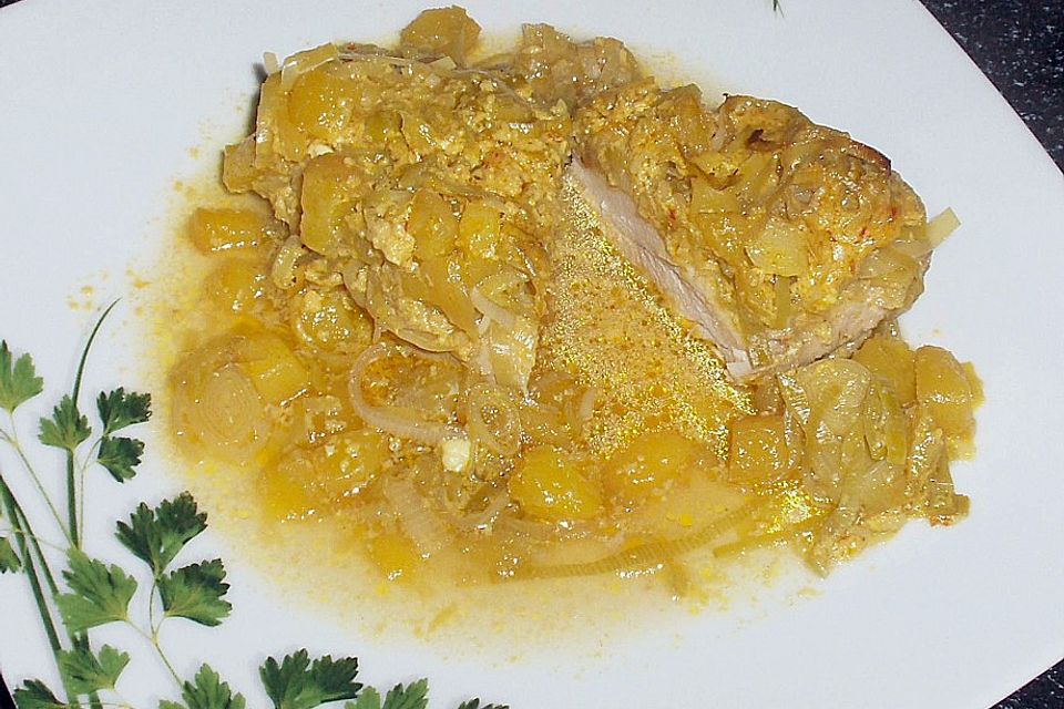 Hähnchenbrust in Mango - Kokos Sauce