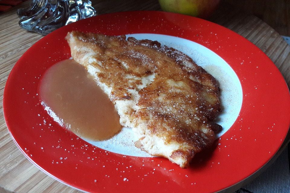 Gesunde Pfannkuchen aus Hafer, Dinkel und  Apfel