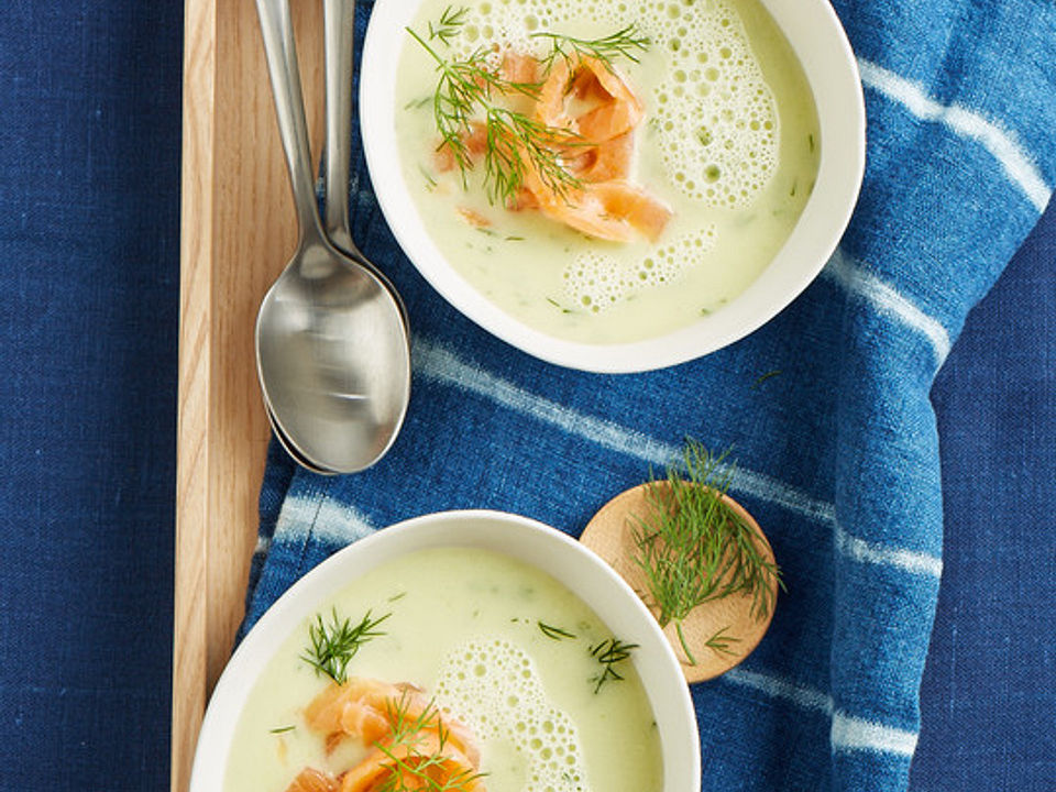 Gurken-Sahne-Suppe mit Lachs von es_1 | Chefkoch
