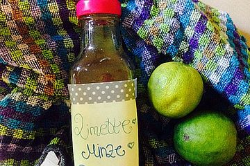 Limetten-Minz-Sirup für hausgemachte Limonade