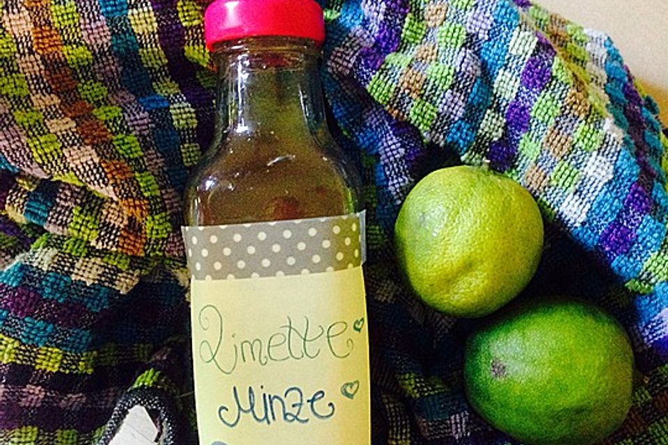 Limetten-Minz-Sirup für hausgemachte Limonade